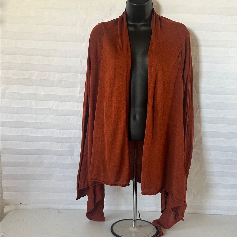 H & M Rust Open‑Front Shrug – Women’s Medium